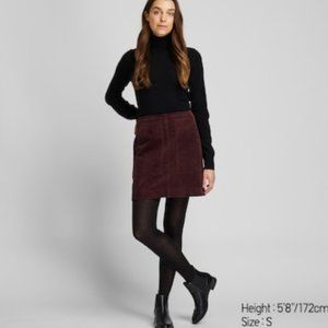 Uniqlo Burgundy Corduroy Mini Skirt